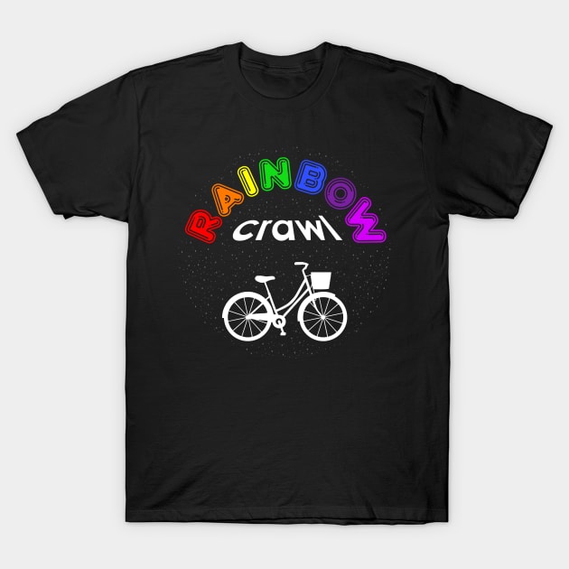 Rainbow Crawl Custom Design T-Shirt by teesbyfifi